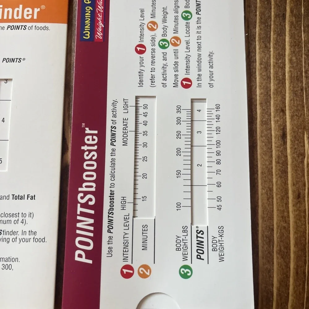 Weight Watchers / WW 2000 - 2001 Winning Points Finder Slide Slider Calculator
